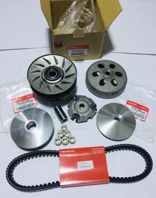 HONDA CLICK 125 STOCK CVT SET (Pulley set + Driveface + Belt +Torque drive assembly) PLUG N PLAY ORIGINAL