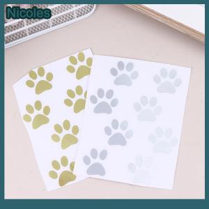 [Nicoles] DIY Cute Cat Paw Bike E-Bike Frame Reflective Stickers Bicycle Body Road MTB Bikes Tube Moto Helmet Vinyl Decals Accessories