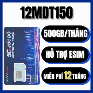 Sim 4G Mobifone 12MDT150 Sim Data Trọn Gói 1 Năm Ưu Đãi 500Gb/tháng Tốc Độ Cao | FREESHIP - CHƯA KÍCH HOẠT