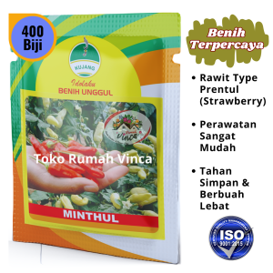 Benih Bibit Cabe Rawit Setan Tipe Stroberi MINTHUL 400 Biji Cap Kujang