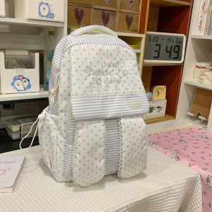AE Rabbit-ear Korean-style polka dot backpack new large-capacity commuter cute high-appearance backpack versatile student schoolbag for women