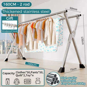 Hanger Stand Sampayan Foldable Clothes Drying Rack Laundry Rack For Indoor Outdoor