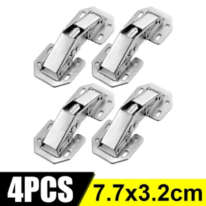 10ชุด บานพับประตู พร้อมสกรู 6 ตัว / บานพับซ่อนสำหรับประตูตู้ / บานพับตู้ซ่อนโลหะผสมงานหนัก / บานพับซ่อน 90° บานพับประตูตู้