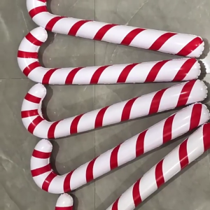Large Inflatable Christmas Walking Stick Balloon For Festival Celebration Waterproof PVC Toy Walking Stick Ornament