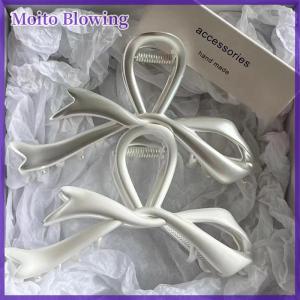 Moito 2023 Metal Claw Clip Bow Knot Metal Shark Clip Hair Claw Style Advanced Versatile Back Head Spoon Hair Ornament Headwear