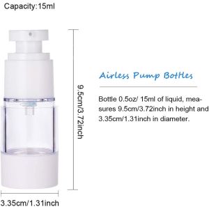 50ML Portable Airless Luxury Acrylic Travel Pump and Spray Empty Cosmetic Lotion Serum Fine Mist Bottle
