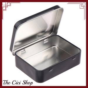 [The Cici Shop] 1PC Frosted Household Iron Storage Box Metal Box Tin Plated Container Empty Hinged Lid Small Empty Storage Box