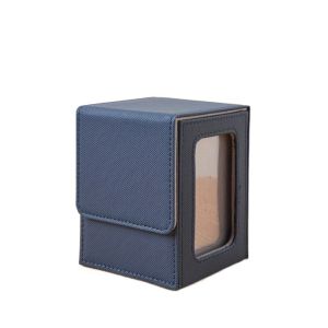 RGFV PU Window Collection Box Moisture-proof ic Closure Card Deck Box Durable with Lid Card Stacking Storage Box Board Games