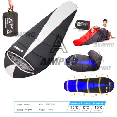 AIMPRO Sleeping Bag Model Mummy Waterproof Tebal dan Hangat - Sleping Bag - Sliping Bag - Kantong tidur - Kantung Tidur - SB - Selimut Camping Hiking Outdoor Gunung - SB Dacron