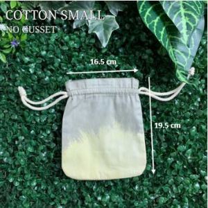 ecoWarna Handmade Drawstring Pouch Jewellery bag Earth series (cotton + polycotton)
