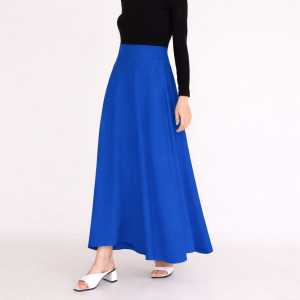 Rok Jersey Panjang Mayung - Rok Jersey Ruffle Stylish Size XXL