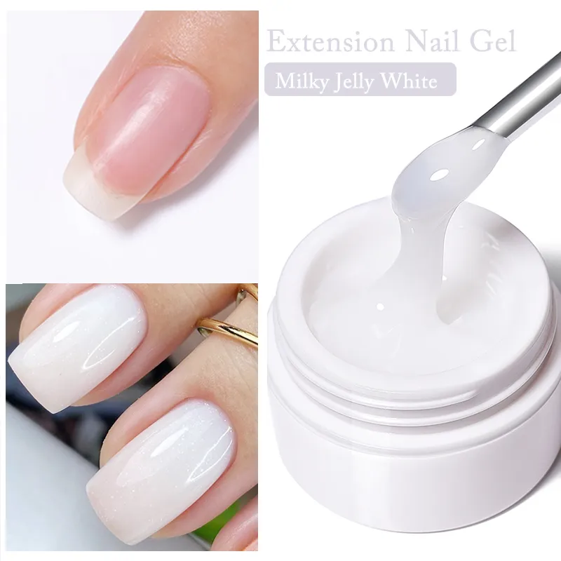 UR SUGAR Milky White Clear Pink Color 15ml Jelly Extension Nail