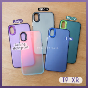 Hard Case For IP X XR XS MAX Hologram Mika Casing Hybrid Kesing Silicon Silikon Cover Holo Macaron