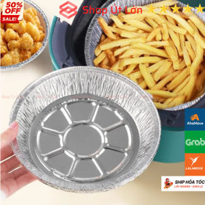 Khay Giấy Bạc Lót Nồi Chiên Không Dầu Cỡ 18cm 20cm 23cm Dày Cứng Tái Sử Dụng Nướng Nồi Chiên Không Dầu - Shop Út Lớn