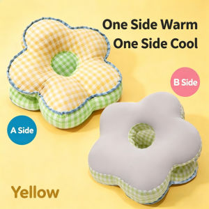Ice Silk Embroidered Nap Pillow Cute Bubble Lattice Flowers Lunch Sleeping Pillow Cushion Student午睡枕