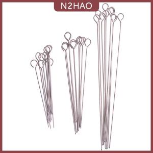 N2HAO 10 cái thịt ngỗng tròn nướng xiên que thép không gỉ BBQ kim