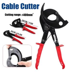 ANBIHE Heavy Duty Ratchet Cable Cutter Labor-saving High-carbon Steel Cable Cutter Manual Tool for Electricians Professional Wire Breaker Pliers Large Cable