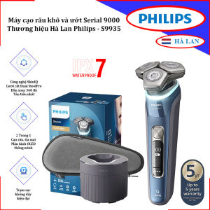 Máy cạo râu khô và ướt công nghệ SkinIQ hiện đại Serial 9000. Thương hiệu Hà Lan cao cấp Philips - S9935/50. BH 2 NĂM