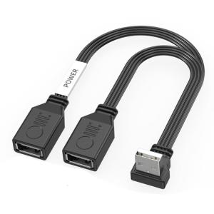 USB 1 Male to 2 Female Splitter Cable Extension 65W Fast Transfer for Office Home Outdoor Devices Connection