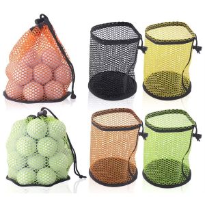 MUQZI Hold 12/25/50 Balls Golf Ball Bag Nylon Material Drawstring Pouch Golf Ball Organizer Portable Carry Case Golf Ball Mesh Bag Golf Accessories
