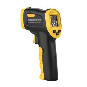 Contactless Ultrared Rays Temperature Gauge with Adjustable Emissivity Fit for Accurate Surfaces Measurement Easy to Use