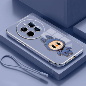 Casing Realme 13 4G 12 Plus Labubu Mirror Stand Premium Silicon Plating Free Lanyard