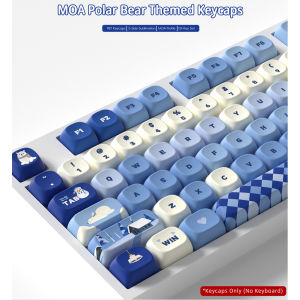 Polar Bear Theme MOA Profile 121keys PBT Dye Sublimation Keycap set for Mechanical Keyboard