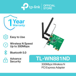 TP-Link Official Store | TL-WN881ND | 300Mbps Wireless N PCI Express WiFi Receiver PCIe Adapter Receiver Dongle for Desktop PC