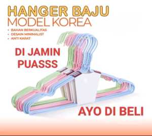 GROSIR!!! 40 PCS Hanger Kawat besi Stainless anti karat | Cantolan | kastok | gantungan baju