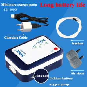 SOBO Air pump aquarium Large battery capacity long battery life Rechargeable Air Pump AC / DC Pump Portable Dual Use USB or Rechargeable Oxygen Compressor