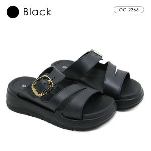 OCTAVIA Sandal Slide Slip On Wedges Wanita with Belt Strap #OC-2366 (FREE BOX)