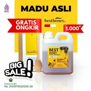 Madu Asli 1000 ml Multiflora Asli Best Honey Minuman Kesehatan Mejaga Kebugaran Tubuh