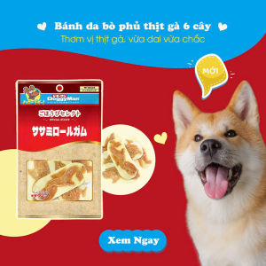 Bánh da bò phủ thịt gà Doggy Man 6 cây