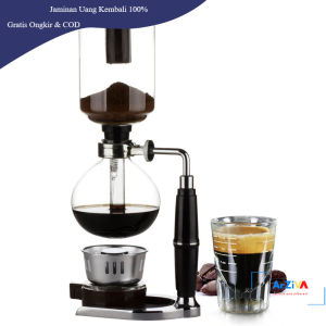 Eworld Syphon Coffee Maker Manual Brew Vacuum Pot 5 Cups 500ml - JF99 - Black