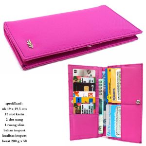 SESUAI GAMBAR Dompet Wanita Organaizer Slim Card Kulit Taiga