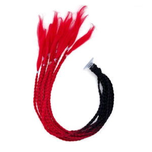 Helmet Braid Ponytail Extension Motorcycle Helmet Pigtail Hair Accessory Riding Costume Cosplay