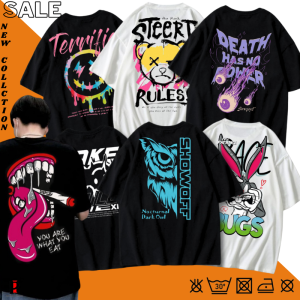 Set 3 Pcs Kaos Pria Streetwear Premium Desain Grafis Tematik Gaya Hip-hop Isi 3 Pcs - T-Shirt Regular Fit