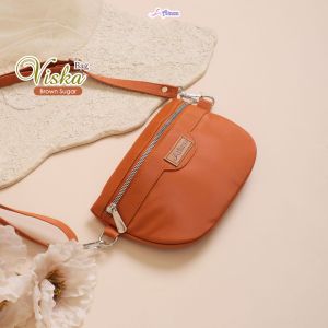 Slingbag Wanita Remaja Viska Ainun Lucu Simpel Bahan Syntetic Leather