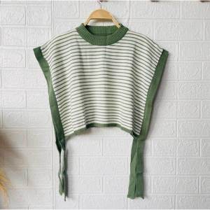 YURA VEST- Rompi Rajut Tali Samping- Vest Knitwear Korean Style- Stripe Vest Wanita- Outer Wanita kekinian