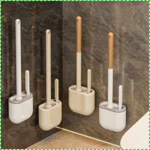 แปรงห้องน้ำ ซิลิโคน ที่จับยาว แปรงทําความสะอาด นั่งด้วยก้น ไม่ทําให้ผนังเสียหาย ติดผนัง