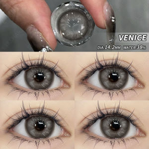 Softlens MINUS [-1.00~-6.00] VENICE seri biru lensa kontak 2PCS softlens 14.2mm Color lensa kontak coklat/abu-abu Softlens Mata