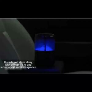 Smart Car Aromatherapy Diffuser with Cloud Mist Effect Auto Start Ignition Long-lasting Fragrance for Vehicles
