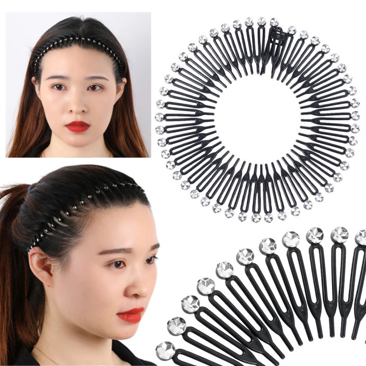 [Lady Sugar] Rhinestone Elastic Hair Band for Women Flexible