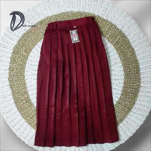 rok merah SD rempel full rok panjang rok karet SD merah seragam sekolah bahan high twist licin