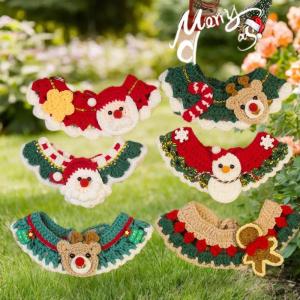 [Energetic] ผ้าพันคอสำหรับสัตว์เลี้ยงสำหรับเทศกาลคริสต์มาสผ้าพันคอรูปการ์ตูนน่ารักสำหรับสุนัขแมวกวางเรนเดียร์ตุ๊กตาหิมะเครื่องแต่งกายสำหรับสัตว์เลี้ยงอุปกรณ์เสริมสำหรับสัตว์เลี้ยง