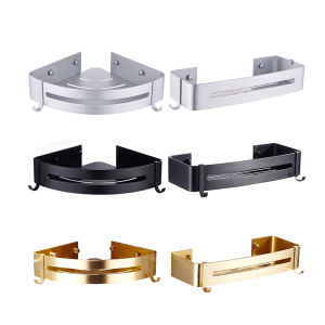 Baokemo Bathroom Storage Hardware Storage Rack Toilet Rack Wall Mounted Shower Shelf Free Punch Corner Rack Shelving Kitcheen Bathroom Accessories