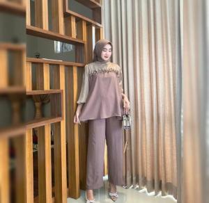 One Set Wanita SHANIA TWAIN / Baju Setelan Wanita Dewasa Terbaru Korean Style