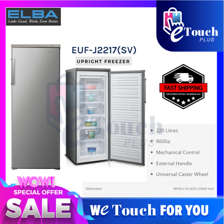 ELBA ITALY UPRIGHT FREEZER [ EUFJ2217(SV) 220L / EUFJ2923(SV) 290L