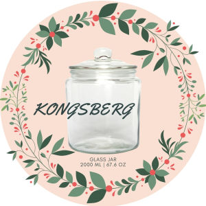 KONGSBERG 2000 mL Glass Jar I Toples Kaca Kedap Udara | Glass Canister | Jar Kaca Besar