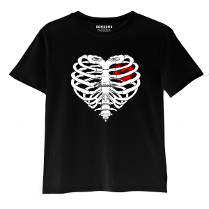 Someone T Shirt Glow In The Dark Black 354D Love Skull